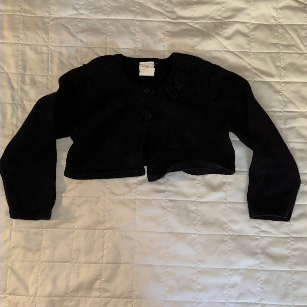H&M Black Sweater with Bow Accent